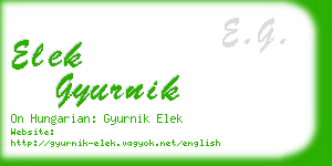 elek gyurnik business card